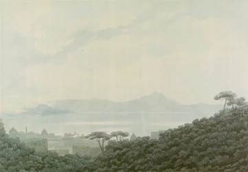 Napolinlahti Capodimontesta nähtynä, Italia, noin 1790